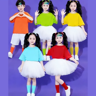 六一儿童演出服幼儿园班服男女童啦啦队小学生运动会开幕式表演服