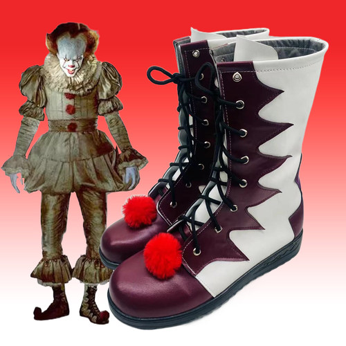 892 小丑回魂佩尼怀斯Pennywise万圣恐怖小丑cos鞋定制演出鞋