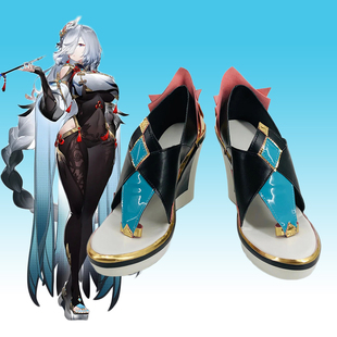 379原神 申鹤cos鞋cosplay鞋动漫展定做订做来图定制二次元演出