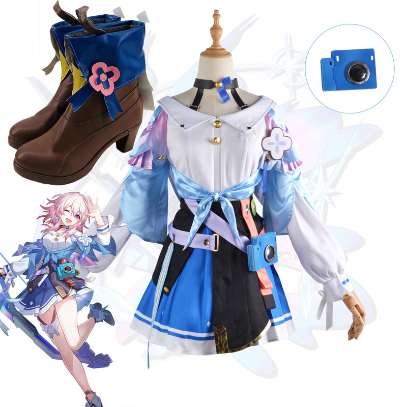 崩坏星穹铁道 三月七cos服鞋动漫游戏套装素裳cosplay服假发cos鞋