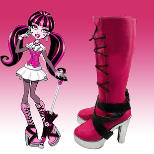 930精灵高中Draculaura怪物德库莱拉cos鞋cosplay鞋定做动漫展鞋
