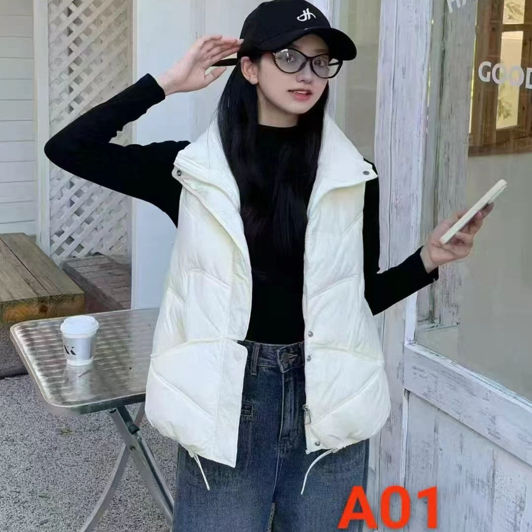 2025秋冬新款时尚韩版羽绒马甲显瘦网红短外套宽松马夹女士百搭款