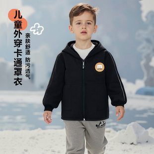 儿童罩衣中大童冬季加绒外穿羽绒服护衣防脏正穿衣男宝女宝厚外套