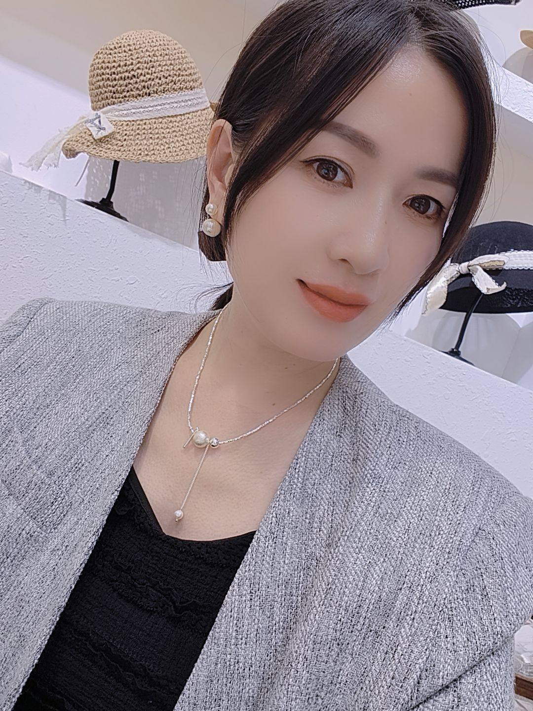 2025新款法式碎银子珍珠流苏项链女复古优雅时尚个性精致百搭颈链