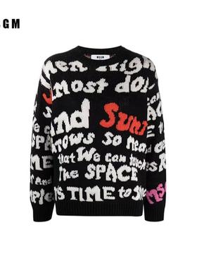 孤品特价MSGM圆领套头舒适时尚小众潮牌长袖毛衣