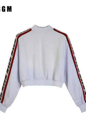 孤品特价MSGM意大利潮牌圆领套头长袖卫衣