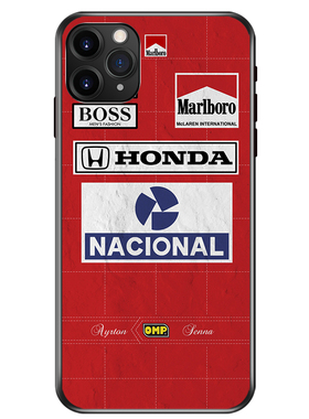 F1传奇车神塞纳手机壳经典迈凯伦MP4/4适用iPhone11苹果12玻璃13p