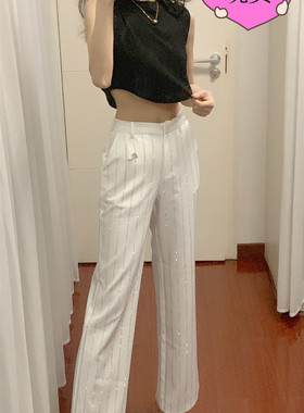 ALUONLINESHOP 黑色圆领无袖背心女T恤夏街头ins超短款心机上衣潮