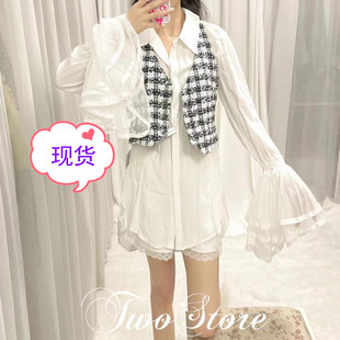 设计感衬衫 气质名媛风高级感百搭上衣 2023早秋新款 TWO女装