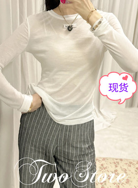 TWO女装2023秋季新款简约小衫高级感气质名媛百搭打底上衣
