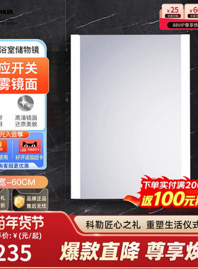 科勒60cm镜柜智能简约小户型洗脸池卫生间洗漱台浴室镜柜30550