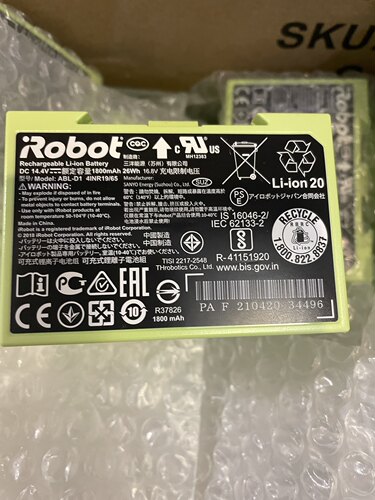 艾罗伯特 iRobot 扫地机器人配件 Roomba e5/i7系列通用锂电池