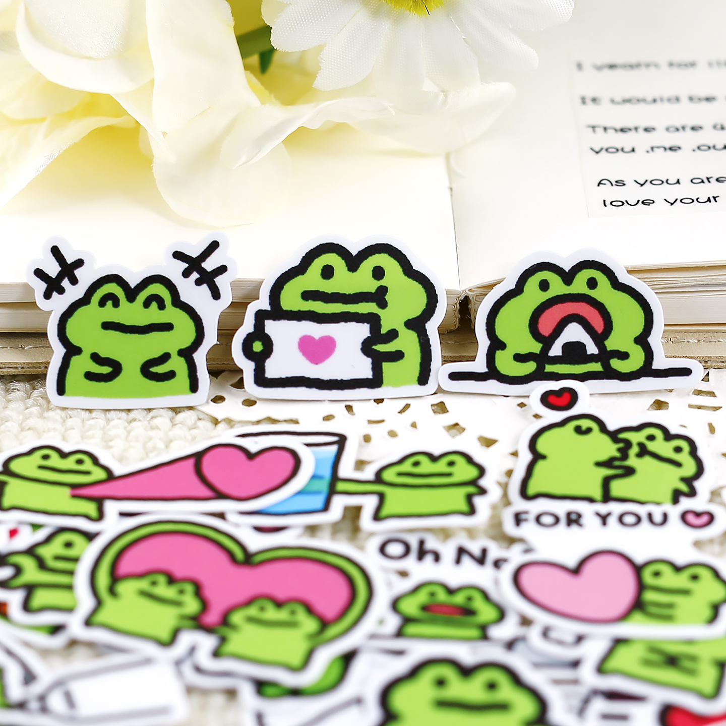 可爱小青蛙贴纸手帐装饰小图案