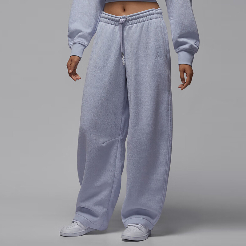 耐克女子2025加绒长裤冬季宽松直筒运动裤休闲阔腿裤HV0330-057