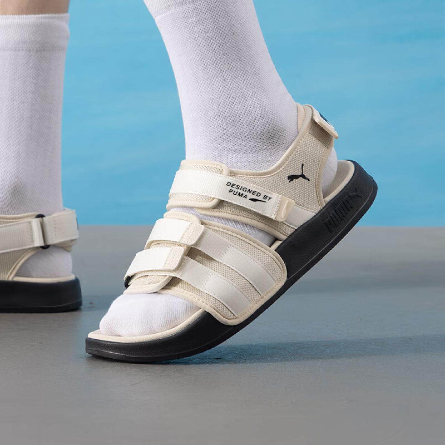 彪马男鞋女鞋25夏季新款魔术贴沙滩鞋日常休闲凉鞋凉拖389079-10