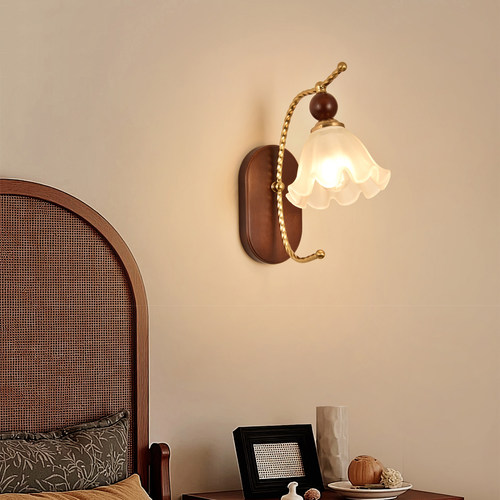 中古风法式复古客厅玻璃壁灯