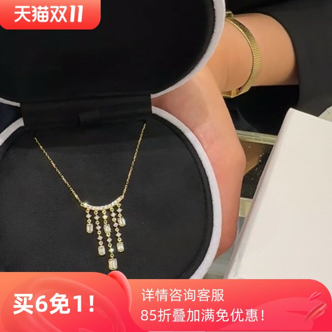 回馈款 日系A家同款设计师小众流苏项链颈链气质锁骨链s925银镀金