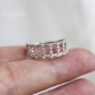 回馈款 日系高端VA同款镂空露珠戒指925纯银水滴满钻高级感指环女