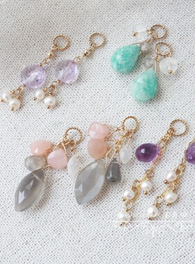 天然水晶珍珠吊坠14k包金