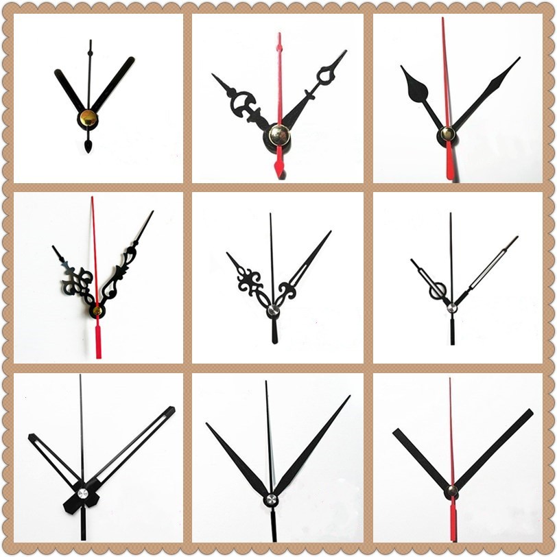 黑色表针挂钟十字绣石英钟电子时钟金属指针精工轴学生手工配件