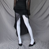 清纯白色连裤 袜本白色加长高个子打底袜雪白色单面加裆加大码 丝袜