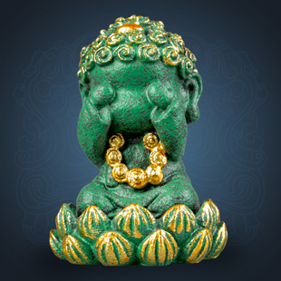 创意四不小佛不看线香插禅意茶宠摆件中式佛像香薰炉香托桌面装饰