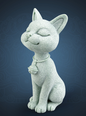 逗兽记青砂石摆件国潮桌茶宠