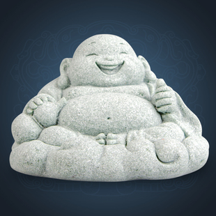 青砂石创意逍遥小神仙弥勒茶宠摆件桌面茶精品鱼缸景观造景装饰品