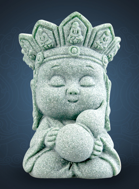 逗兽记青砂石摆件国潮桌面茶宠