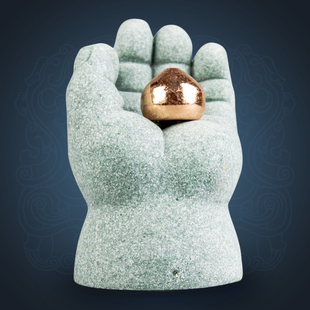 创意中式莲花佛手托掌茶宠鱼缸造景园艺桌面茶室居家茶宠装饰摆件