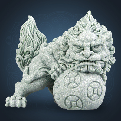 逗兽记青砂石摆件国潮桌面茶宠