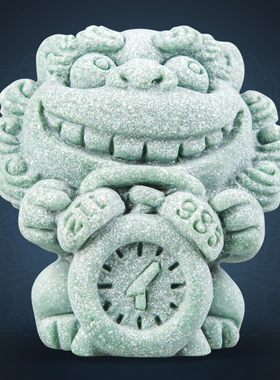 逗兽记青砂石摆件国潮桌面茶宠