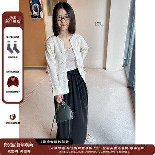 25SS做旧针织布抽褶半裙JULY 设计师品牌WHM 现货