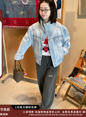 【新品】设计师品牌pushBUTTON 25PS新品高领牛仔夹克 JULY