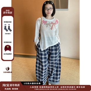 25AW蝴蝶结长袖 设计师品牌AUBRUINO T恤JULY 现货