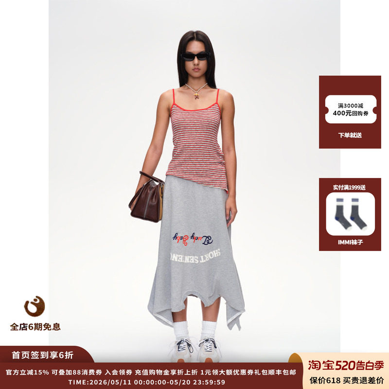 【现货】设计师品牌 SHORT SENTENCE 26SS T恤解构刺绣半裙