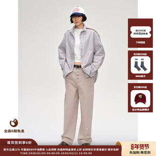 【现货】设计师品牌SHORT SENTENCE 25AW多扣阔腿牛仔裤JULY