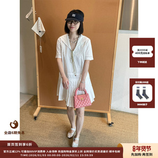 【现货】设计师品牌ICE DUST 25PF海军领短袖连衣裙JULY