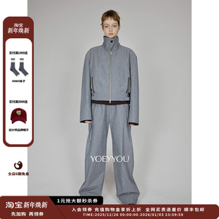 系带叠搭腰头直腿裤 25AW 设计师品牌YOEYYOU JULY 现货