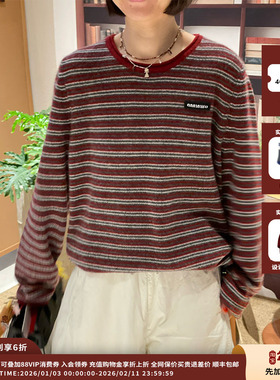 【现货】设计师品牌ANMMIRO 25AW 慵懒风圆领羊绒衫