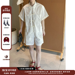 现货 复古百搭刺绣衬衫 设计师品牌SESSUN 经典 JULY 25PS法式