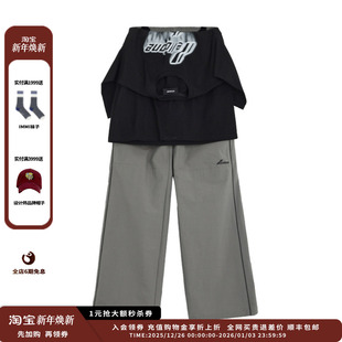 25AW灰色T恤分层运动裤 设计师品牌WE11DONE JULY 现货