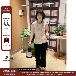 26PS Collection 设计师品牌Crush 格子花呢圆领收腰马甲 现货