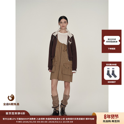 【现货】设计师品牌ICE DUST 25PF大口袋拉链背带裙JULY