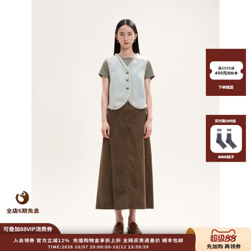 WHM26AW环保棉斜纹牛仔马甲
