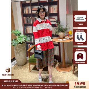 【现货】设计师品牌 PUSHBUTTON 26RS蕾丝拼色宽松上衣