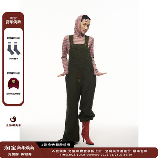 JULY 25SS起球羊毛垂坠背带裤 设计师品牌PEPPERMIER