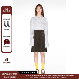 24AW新品 IMMI 绒面羊皮柳钉中长半裙MWDFWLSK0574X 新品