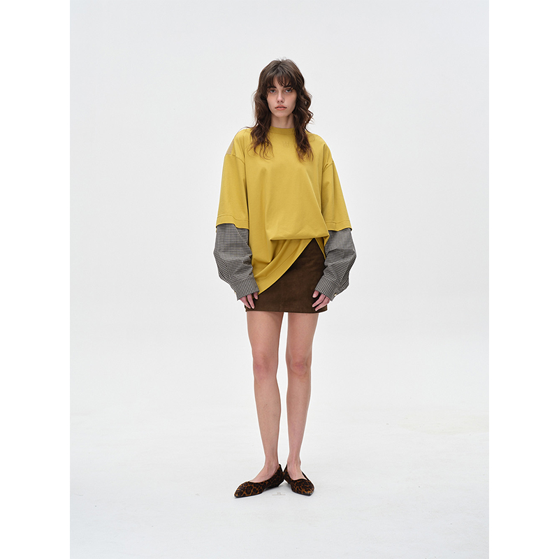 【现货】设计师品牌ASYUS 25PF麂皮半裙JULY