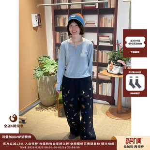 现货 25AW亨利领长袖 设计师品牌LOW T恤JULY CLASSIC